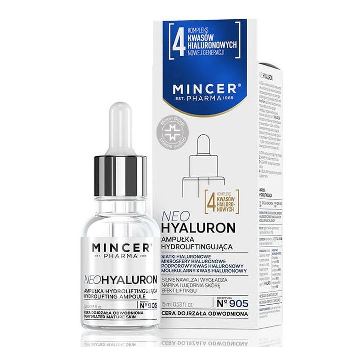 Mincer Pharma Neo Hyaluron Ampułka Hydroliftingująca No905 15ml