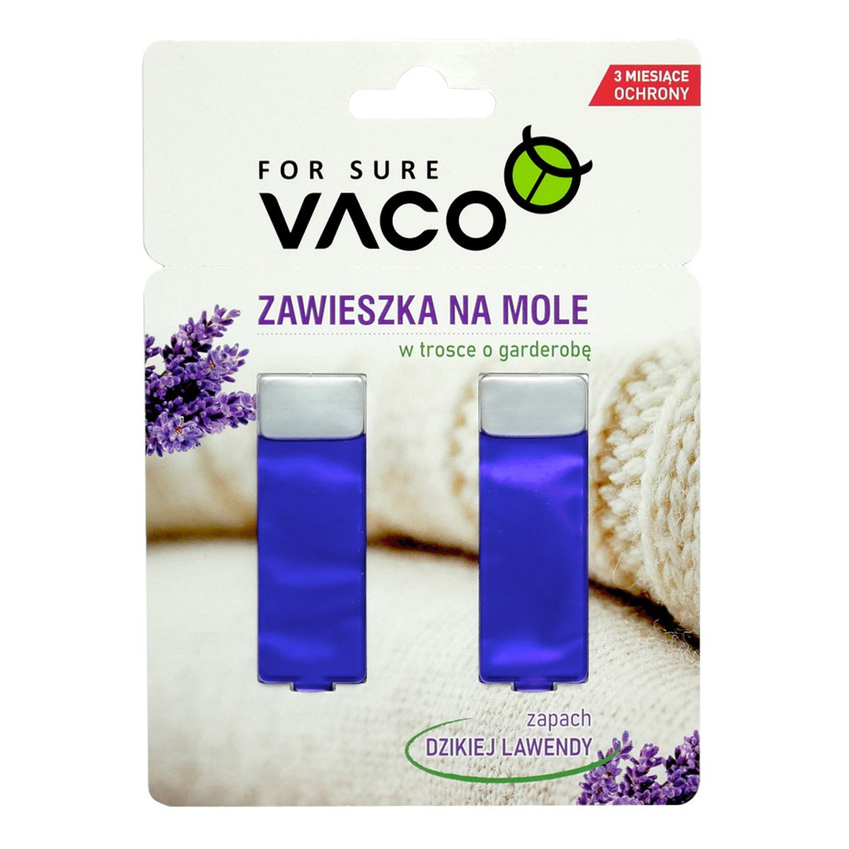 Vaco Zawieszka na mole w żelu Lawenda szt.2