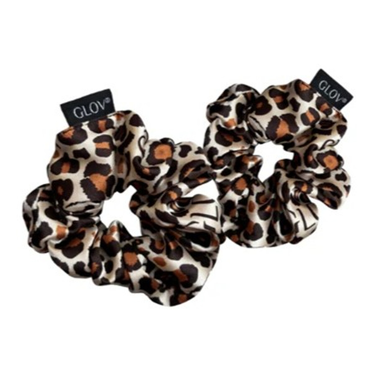 Glov Satin scrunchies satynowe gumki do włosów m cheetah 2szt