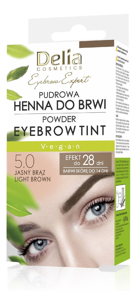 Henna do brwi pudrowa w saszetkach 5.0-jasny brąz