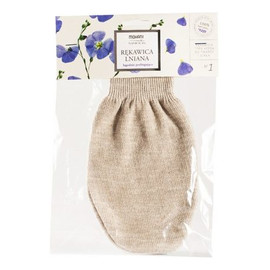 Lniana rękawica do kąpieli (łagodnie peelingująca)