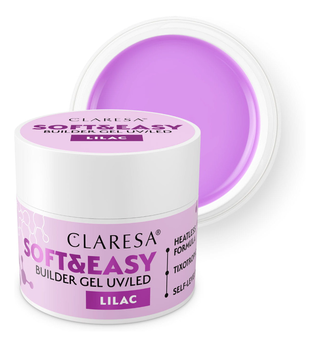Żel budujący do paznokci soft&easy builder lilac