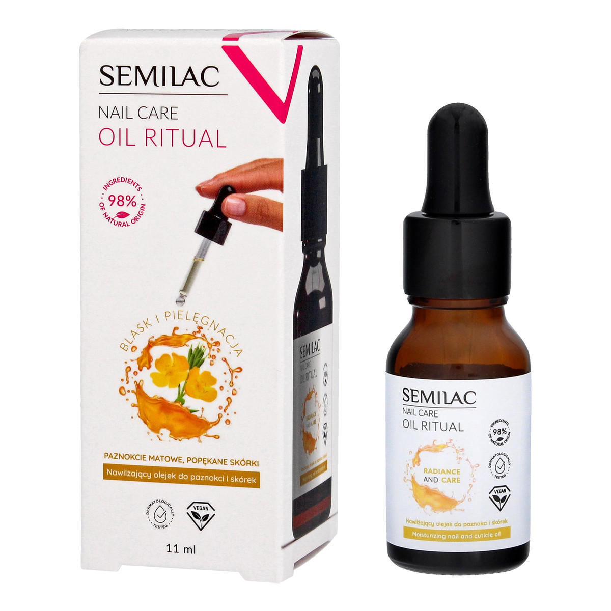 Semilac Nail Care Oil Ritual Nawilżający Olejek do paznokci i skórek 11ml