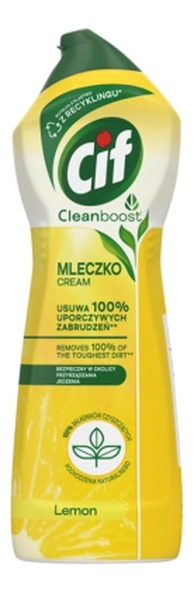 Cream Lemon z mikrokryształkami Mleczko do czyszczenia powierzchni