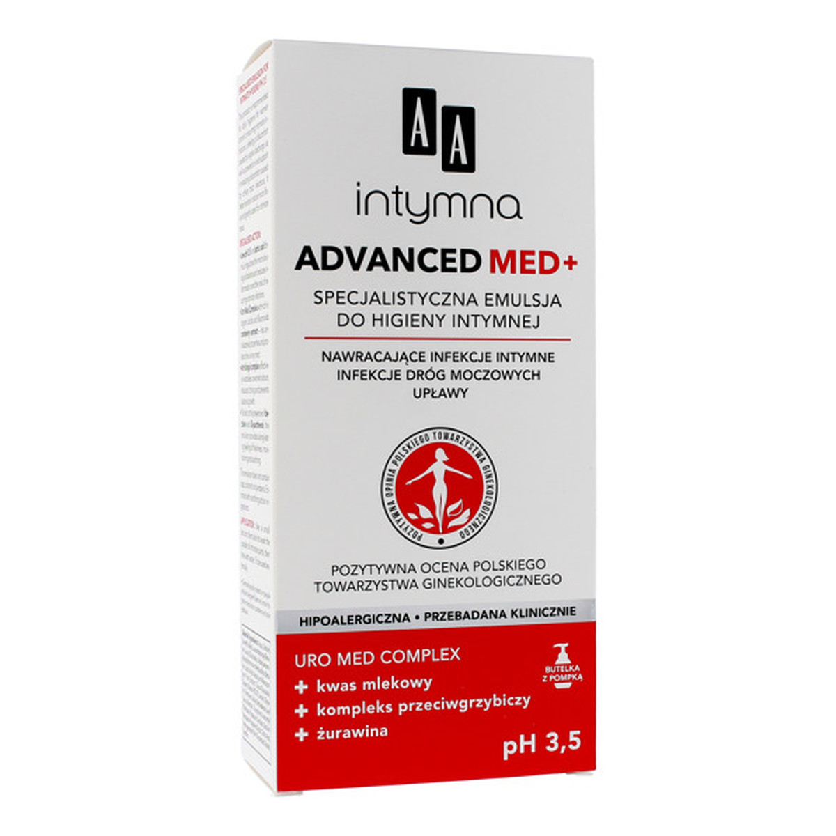 AA Intymna Advanced Med+ Specjalistyczna Emulsja do higieny intymnej pH 3,5 300ml