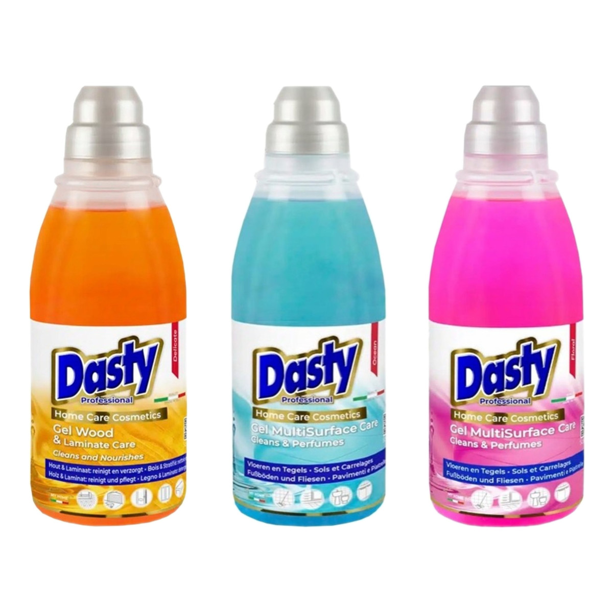 Dasty Floor Cleaner Gel Płyn do podłóg Floral + Ocean + Wood 3x700ml