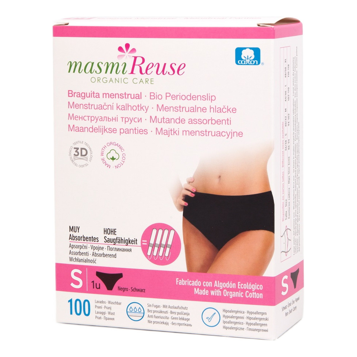 MASMI Classic majtki menstruacyjne rozmiar s