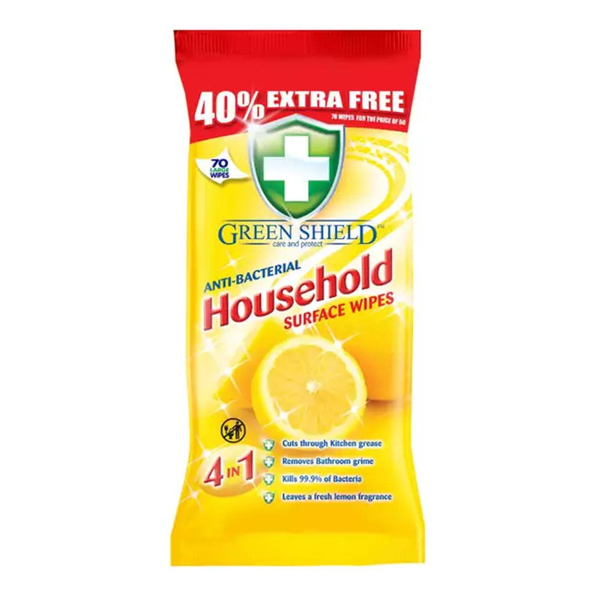 Green Shield Household nawilżone chusteczki uniwersalne 70 szt