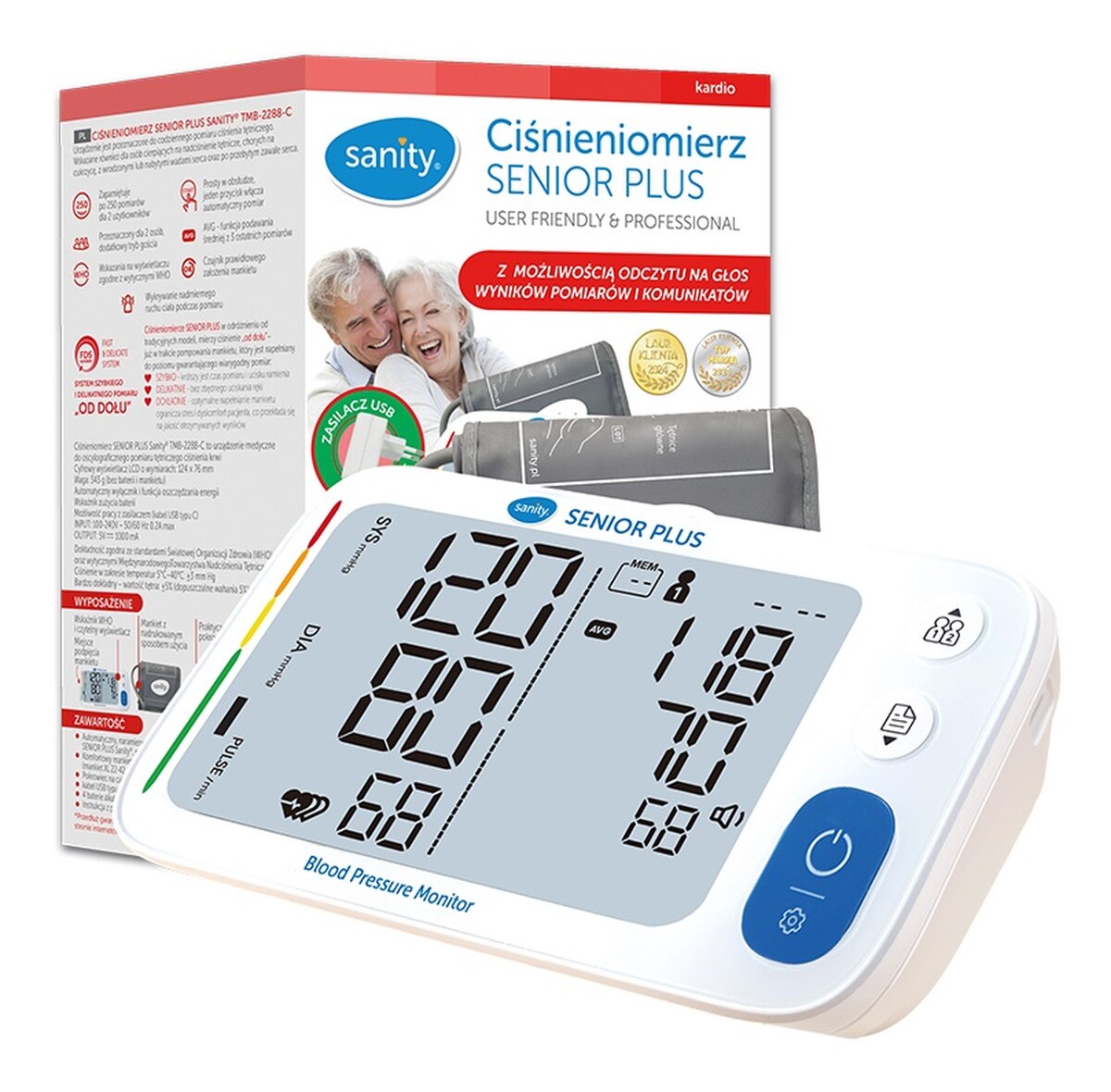 Senior plus ciśnieniomierz z zasilaczem tmb-2288-c