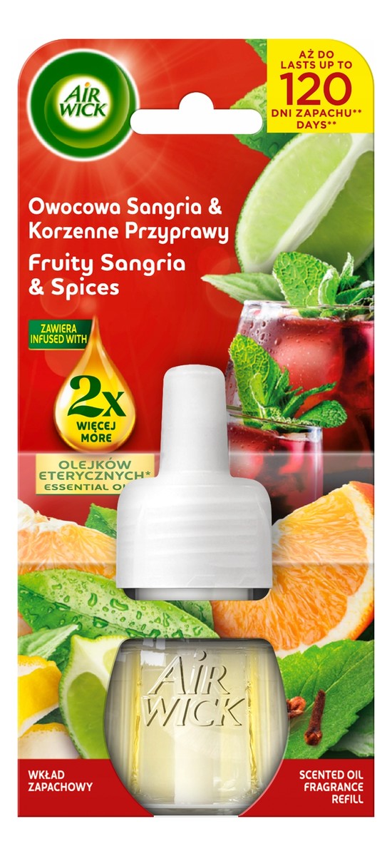 Wkład do Elektrycznego Odświeżacza Powietrza Owocowa Sangria i Korzenne Przyprawy