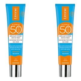 Nawilżający ochronny krem do twarzy SPF 50+ 2x40ml
