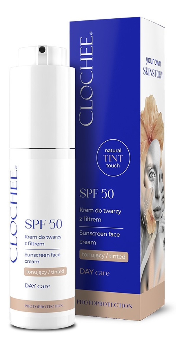 Krem do twarzy tonujący spf50