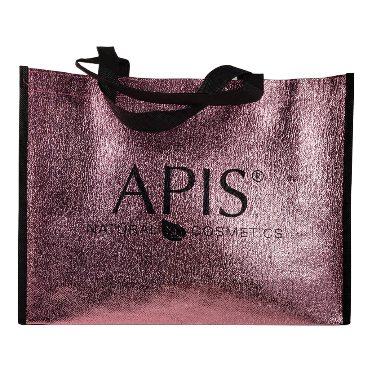 Apis Elegancka Torba Zakupowa Shopper Metaliczna