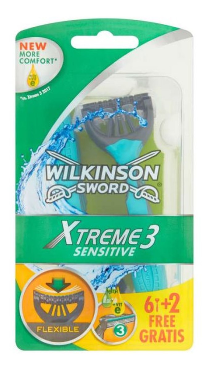 Sword Xtreme3 Sensitive Maszynka Do Golenia 8 szt.