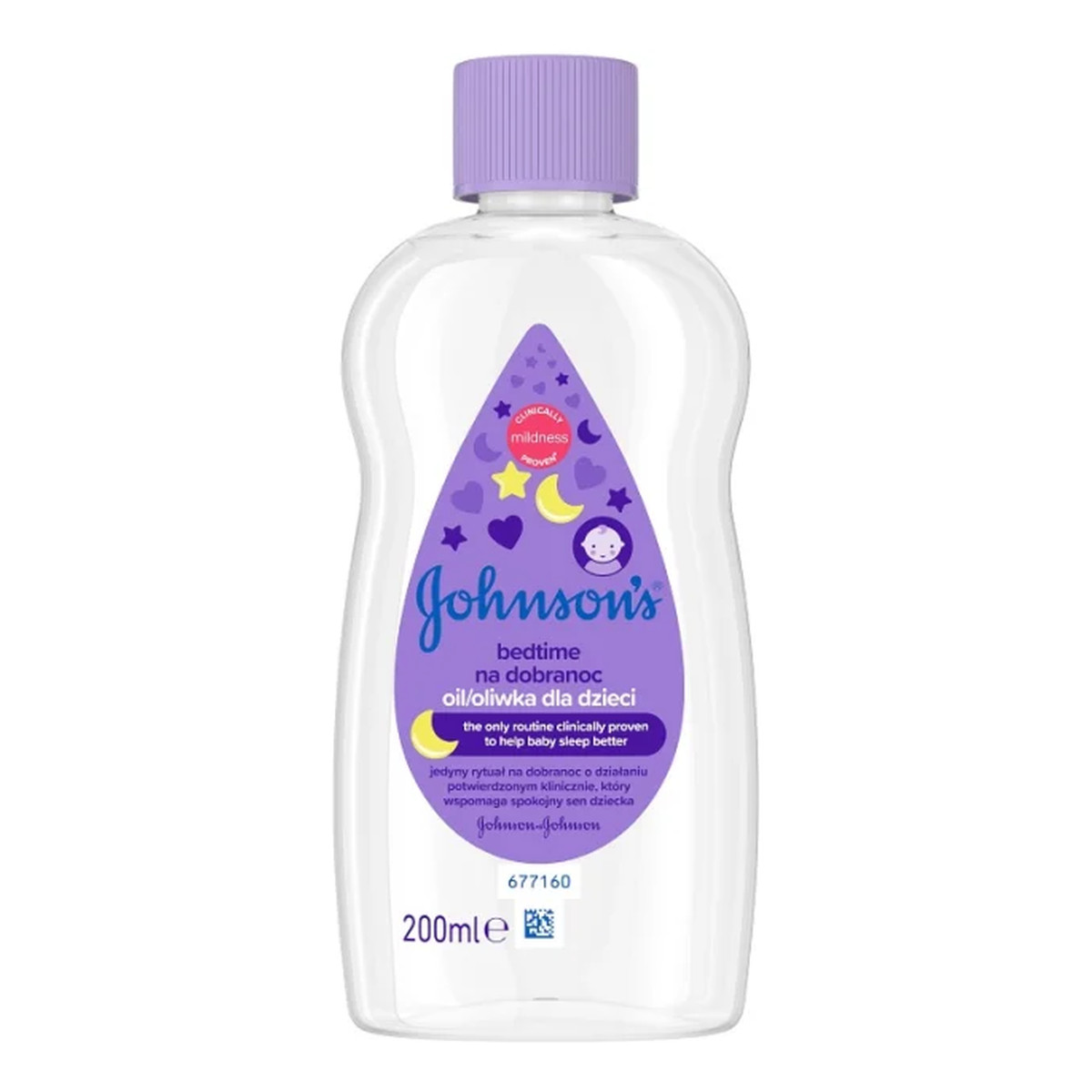 Johnson & Johnson Baby Oliwka Do Ciała Na Dobranoc z Lawendą 200ml