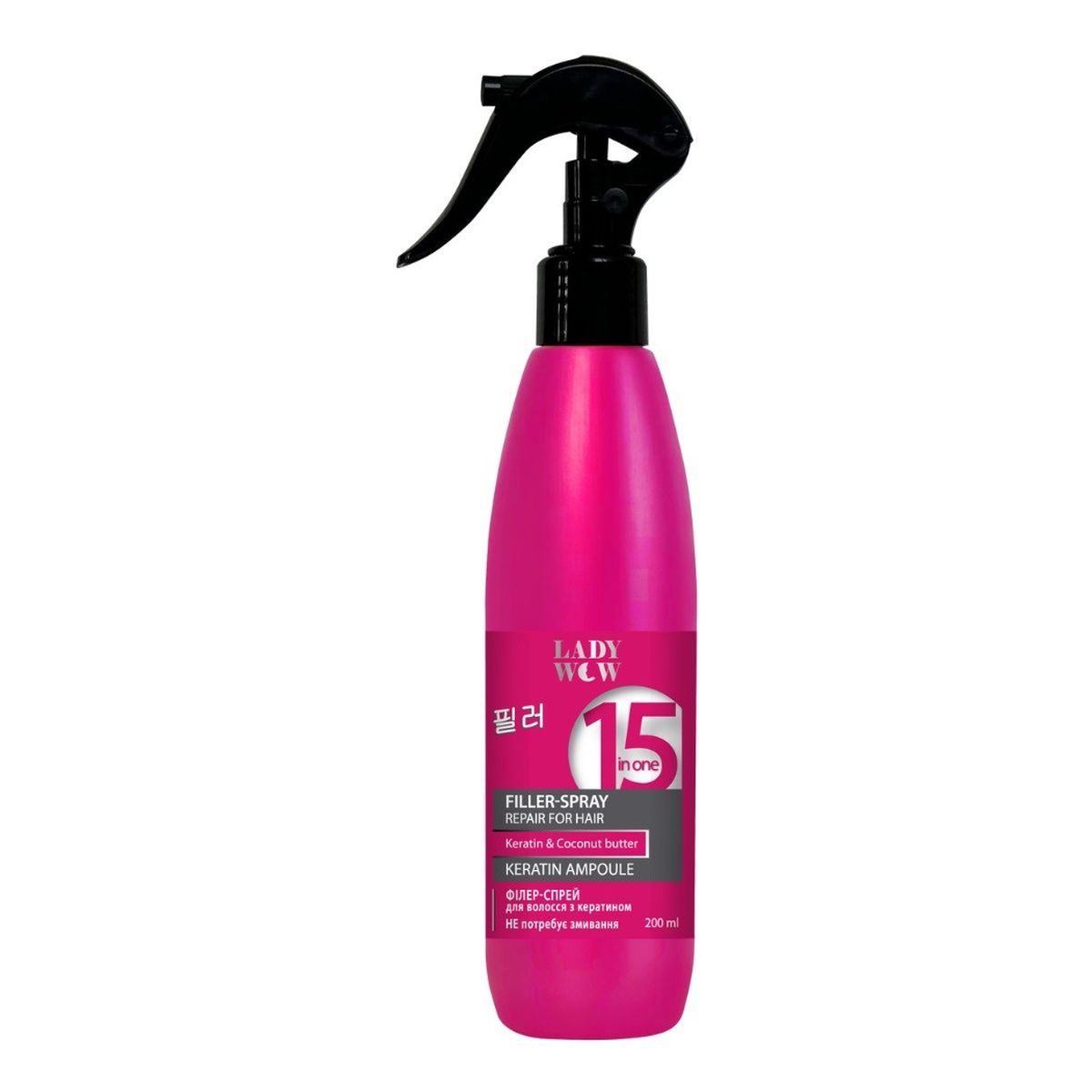 Energy of Vitamins Lady wow filler-spray keratynowy wypełniacz włosów w sprayu 15w1-keratin ampoule 200ml
