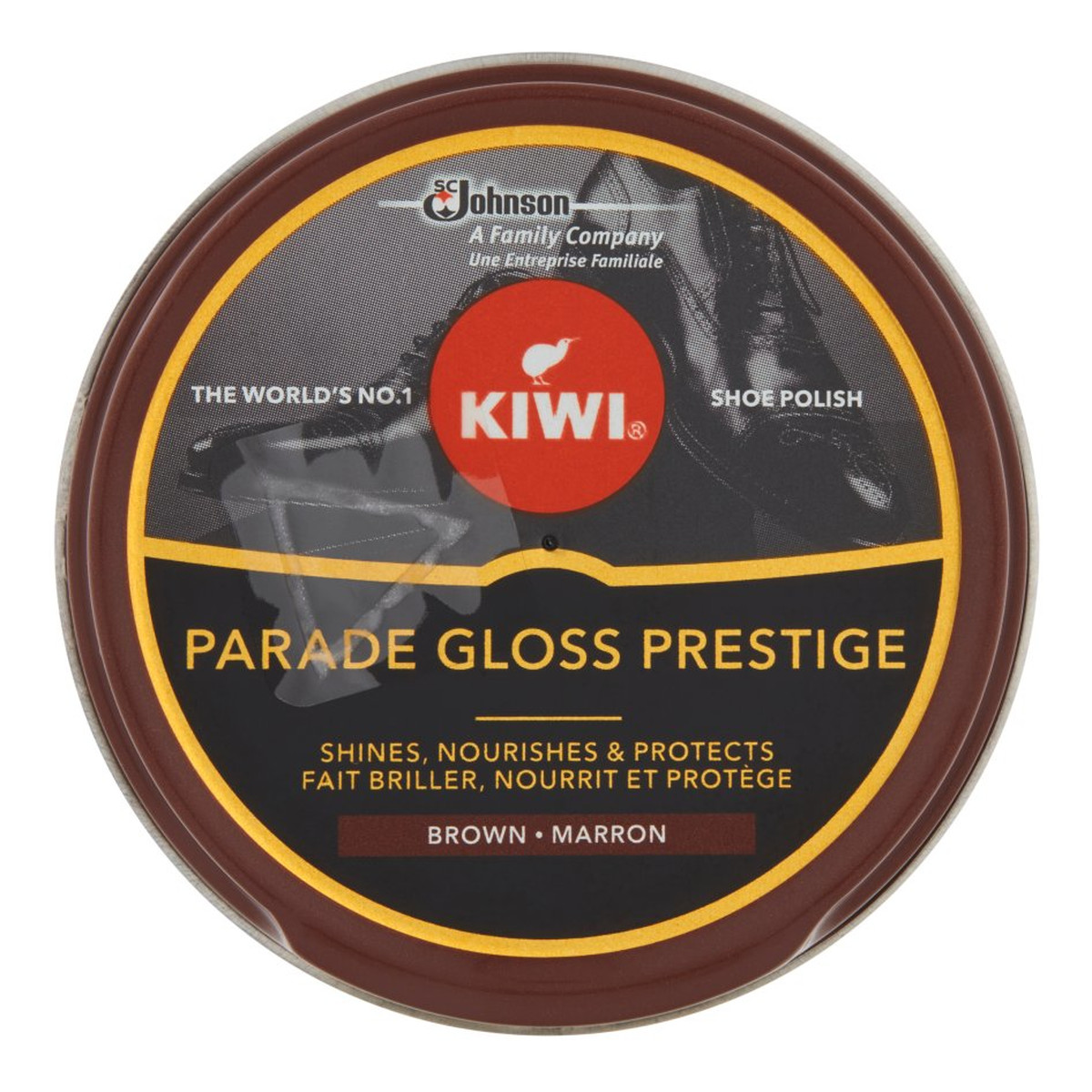 Kiwi Parade Gloss Prestige Pasta do butów brązowa 50ml
