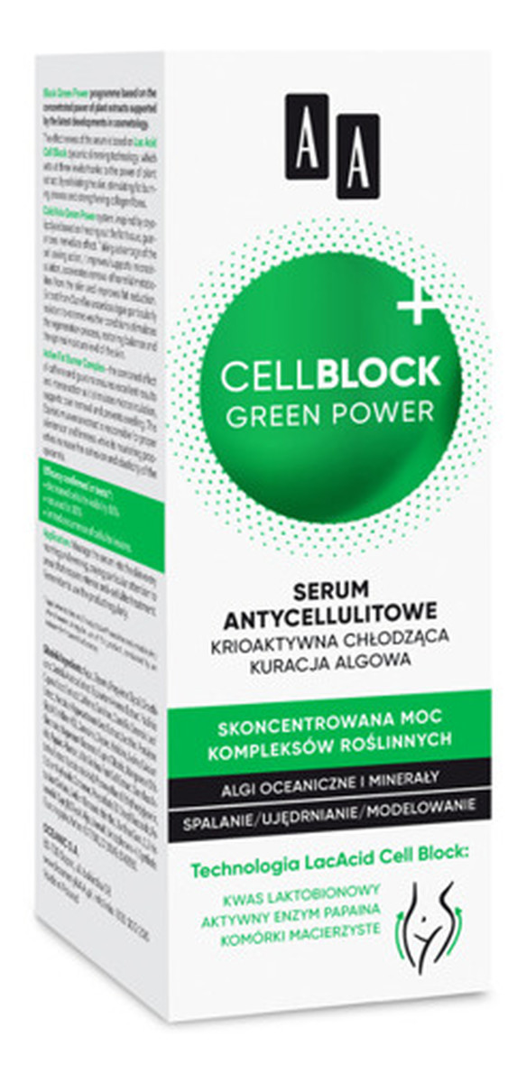 Serum Antycellulitowe Krioaktywna chłodząca kuracja algowa