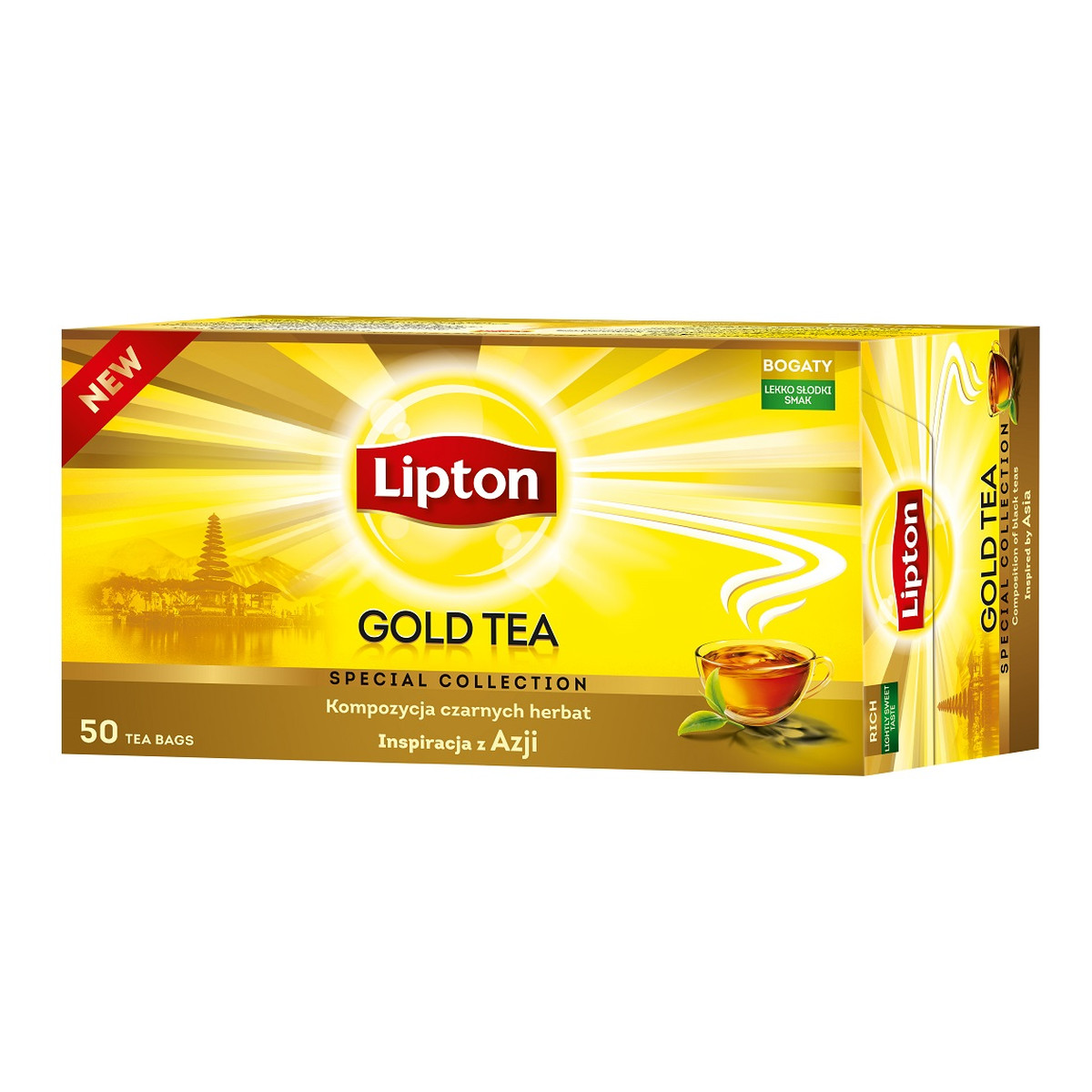 Lipton Gold Tea Kompozycja czarnych herbat 50 torebek 100g