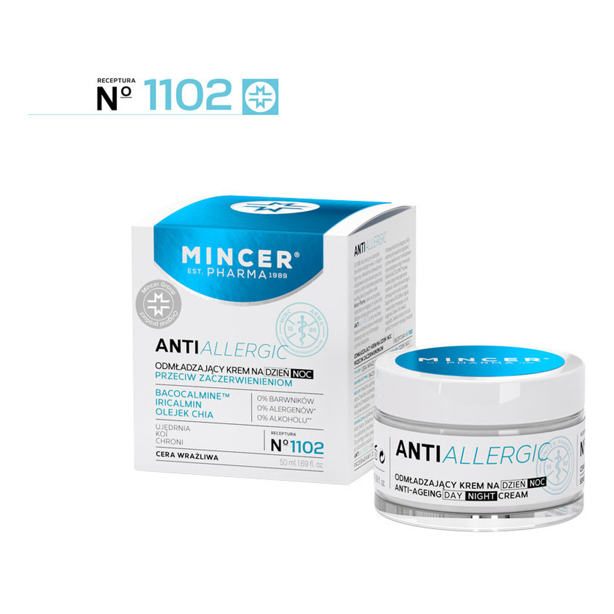 Mincer Pharma Anti Allergic Cera Wrażliwa Odmładzający Krem Na Dzień No1102 50ml