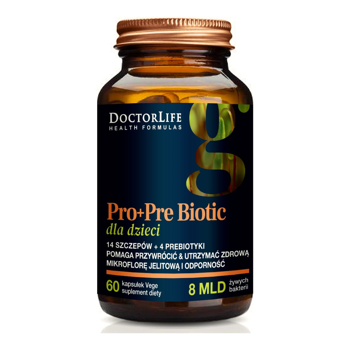 Doctor Life Pro+pre biotic suplement diety dla dzieci 60 kapsułek