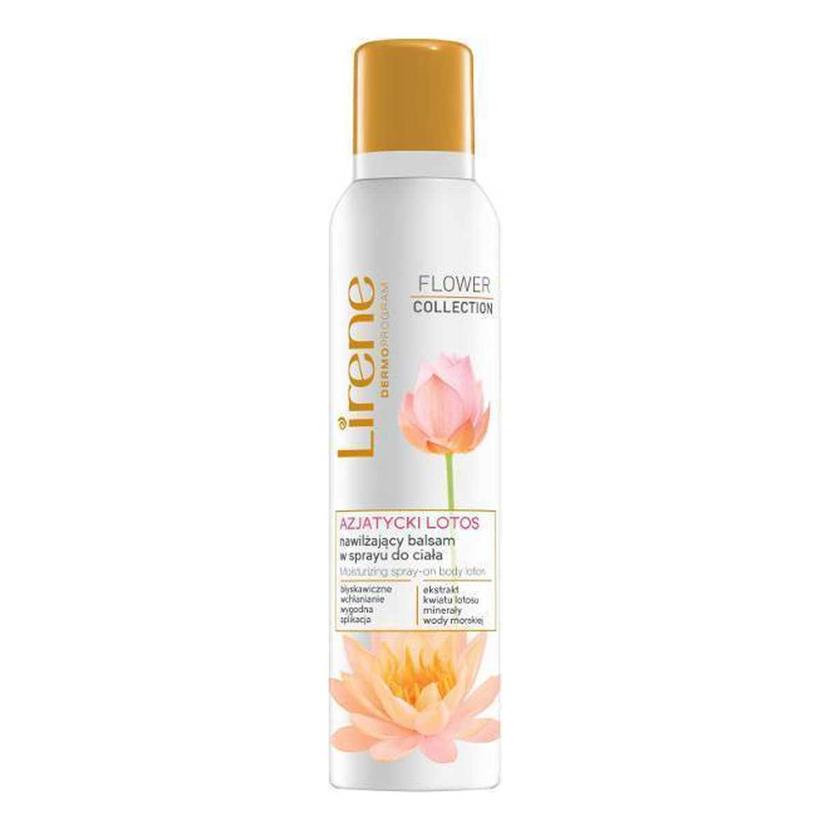 Lirene Flower Collection Azjatycki lotos Nawilżający balsam w sprayu do ciała 200ml