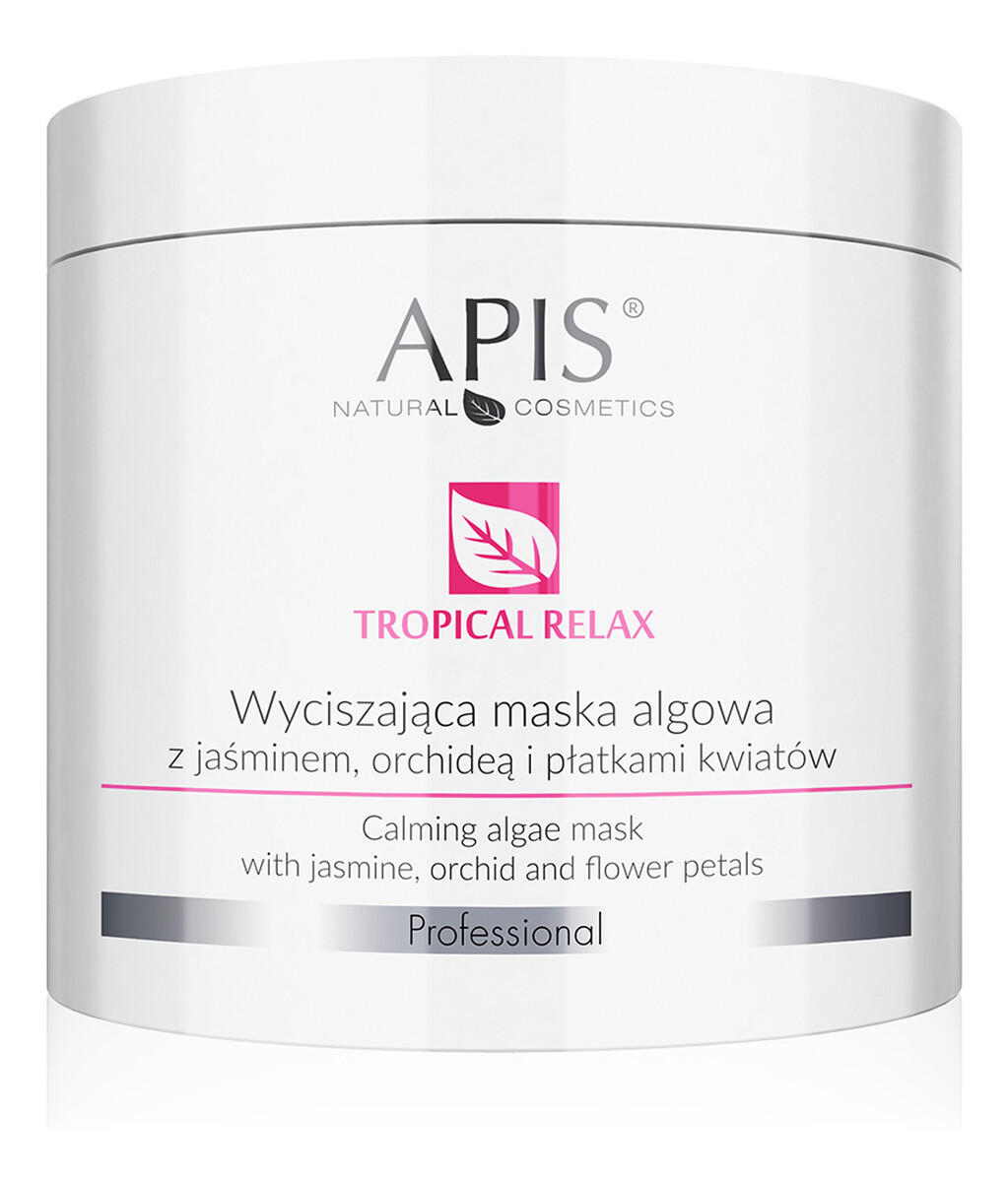 wyciszająca maska algowa z jaśminem, orchideą z płatkami kwiatów