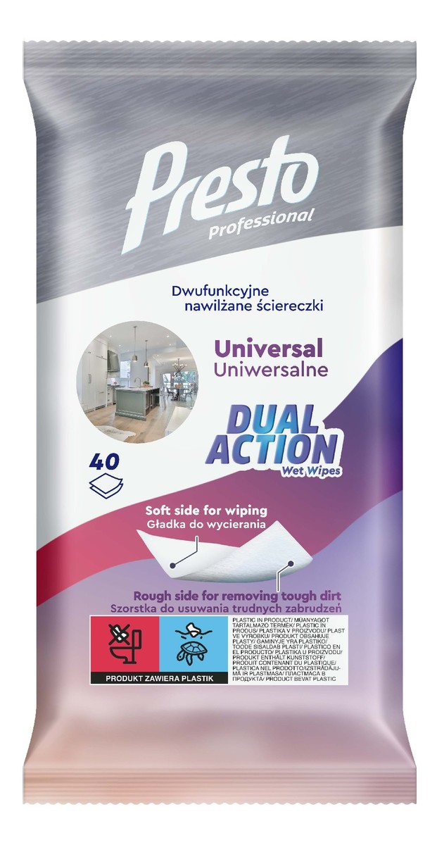 Ściereczki uniwersalne dual action 40 szt.