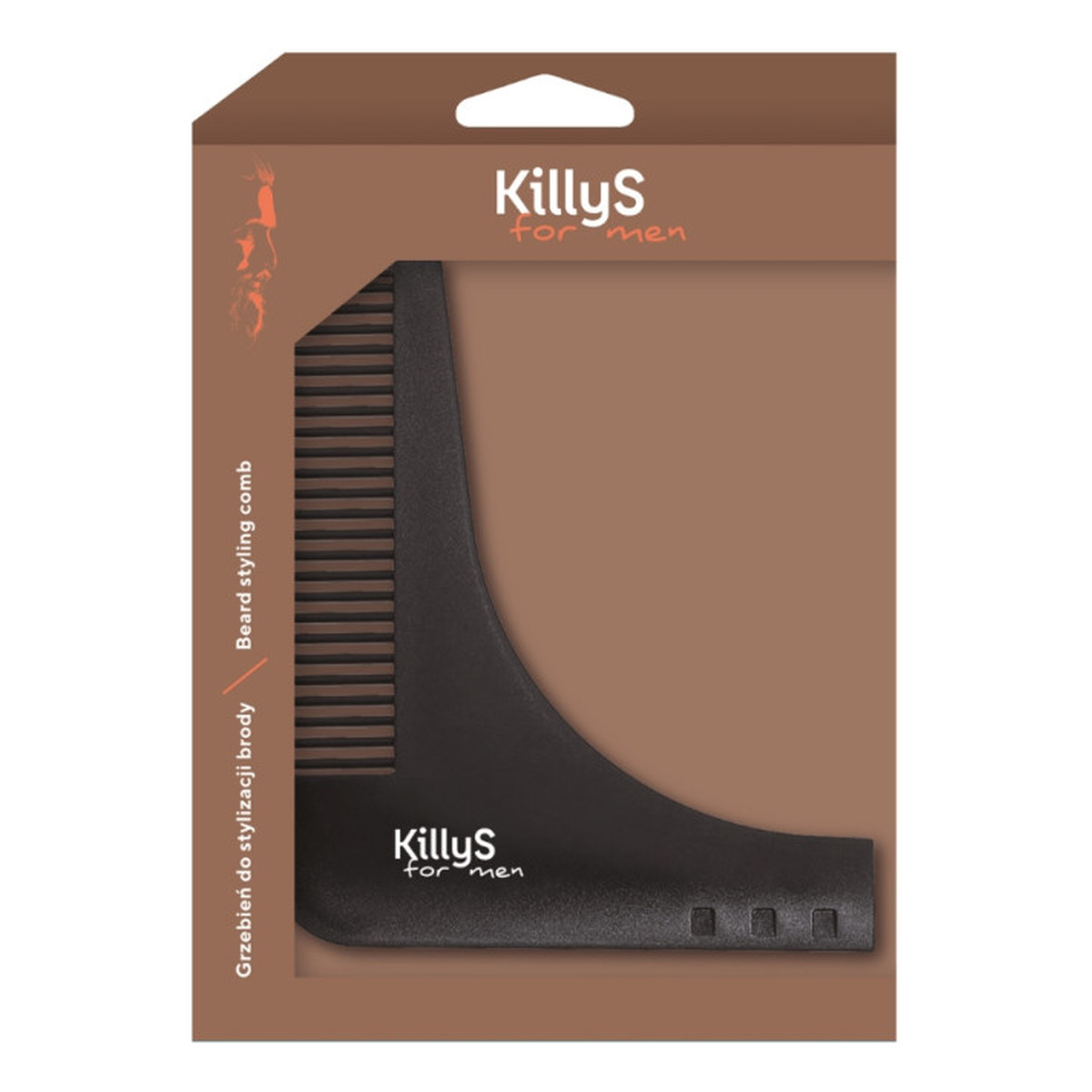 KillyS For Men Beard Styling Comb Drewniany grzebień do stylizacji brody