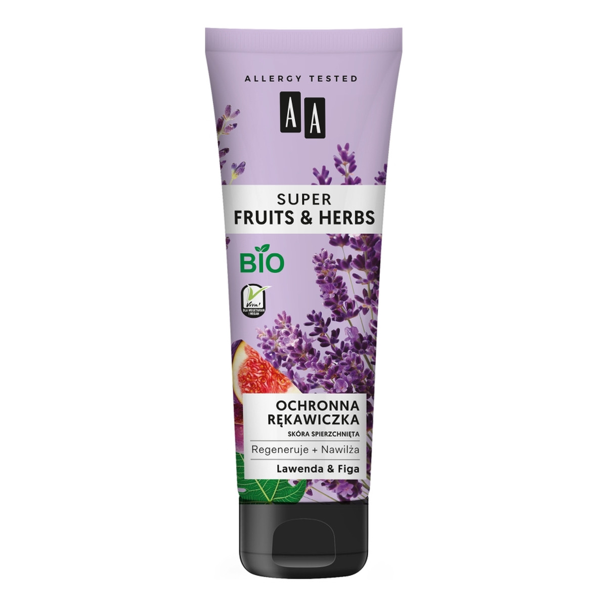 AA Super Fruits & Herbs Ochronna Rękawiczka krem do rąk do skóry spierzchniętej Regeneruje + Nawilża Lawenda & Figa 100ml
