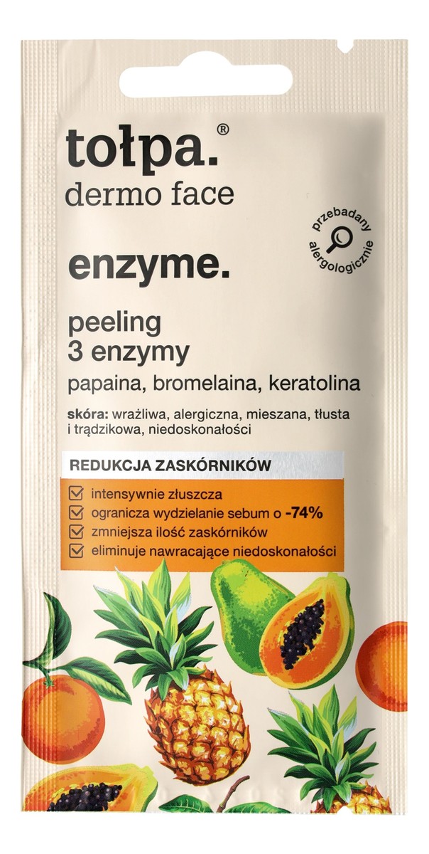 Dermo face enzyme peeling do twarzy 3 enzymy-redukcja zaskórników