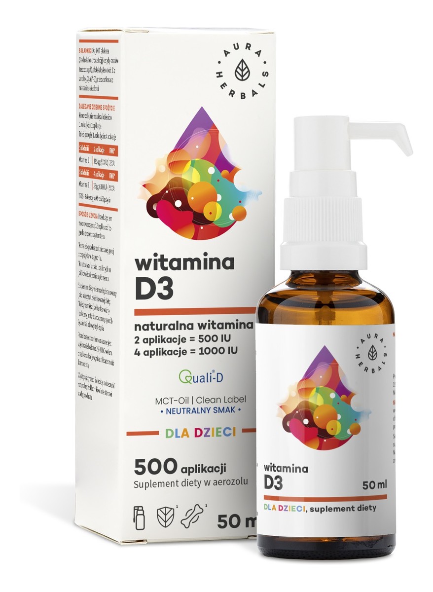 Witamina D3 dla dzieci + MCT - aerozol