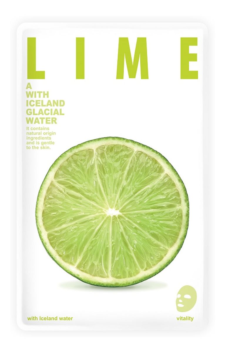 Mask A With Iceland Glacial Water witalizująca maseczka w płacie Lime