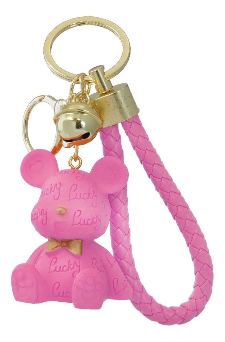 Brelok brl251r miś lucky różowy