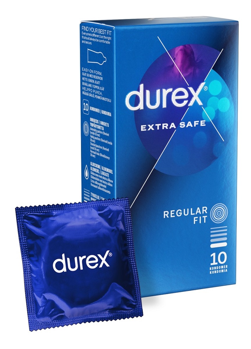 Extra safe prezerwatywy grubsze nawilżane 10szt