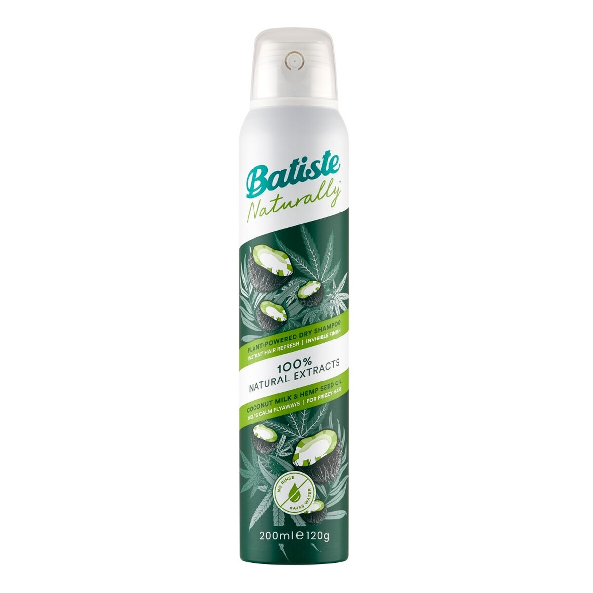 Batiste Naturally suchy szampon do włosów z mlekiem kokosowym i olejem z konopii 200ml