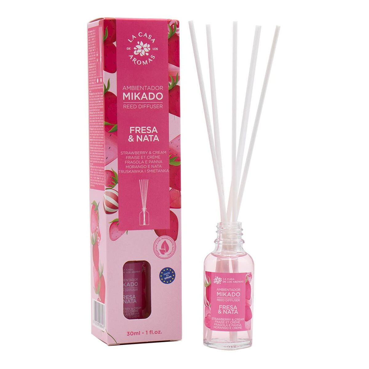 La Casa De Los Aromas Patyczki zapachowe Truskawki i Śmietana 30ml