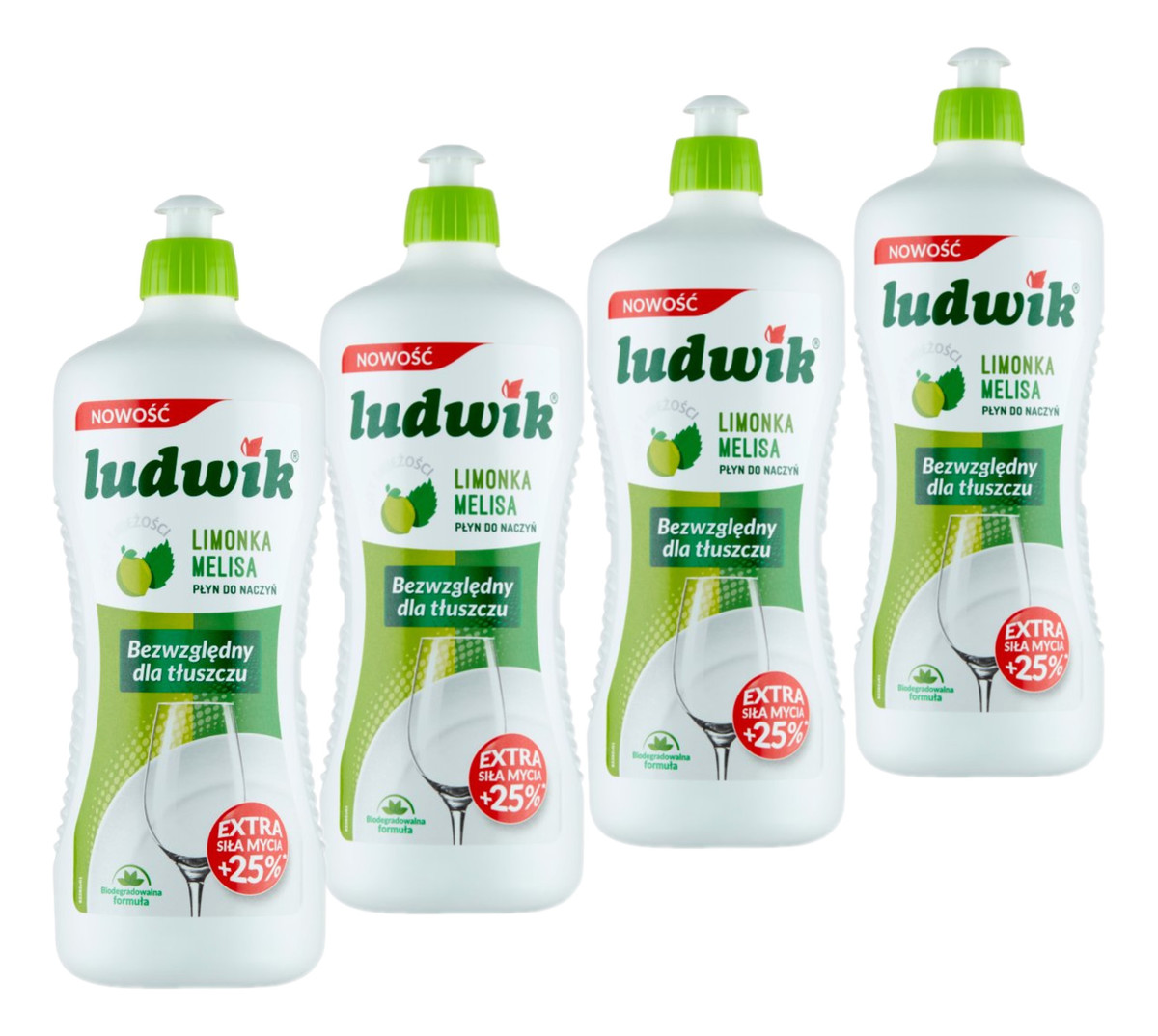 Płyn do mycia naczyń Limonka i Melisa 4x900g