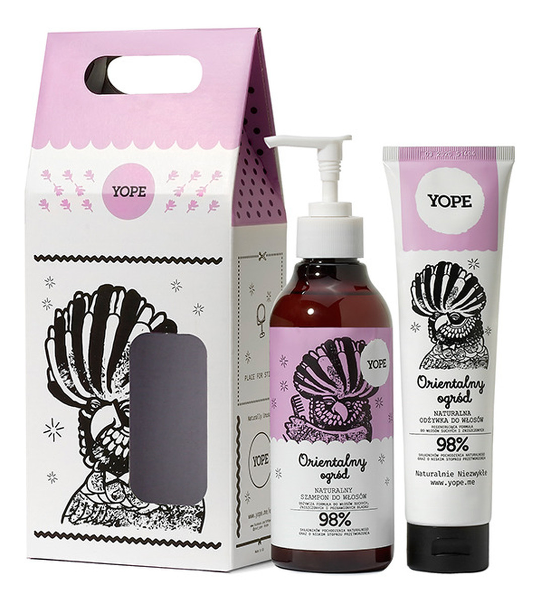 zestaw (naturalny szampon do włosów Orientalny Ogród 300ml + odżywka do włosów Orientalny Ogród 170ml)