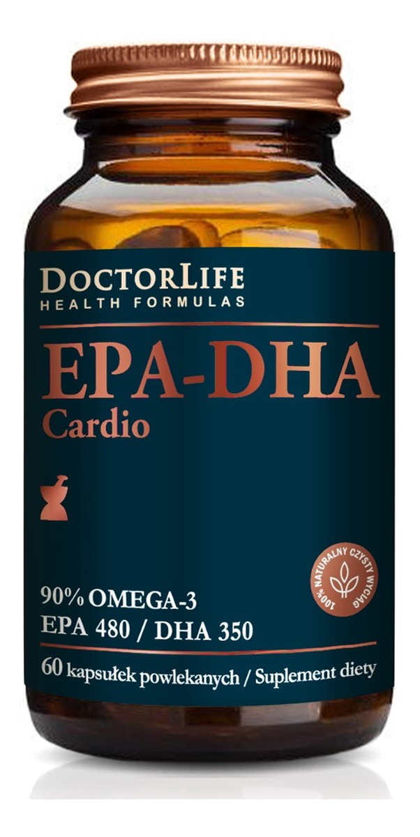 Epa-dha cardio 90% omega-3 epa 480/ dha 350 suplement diety 60 kapsułek