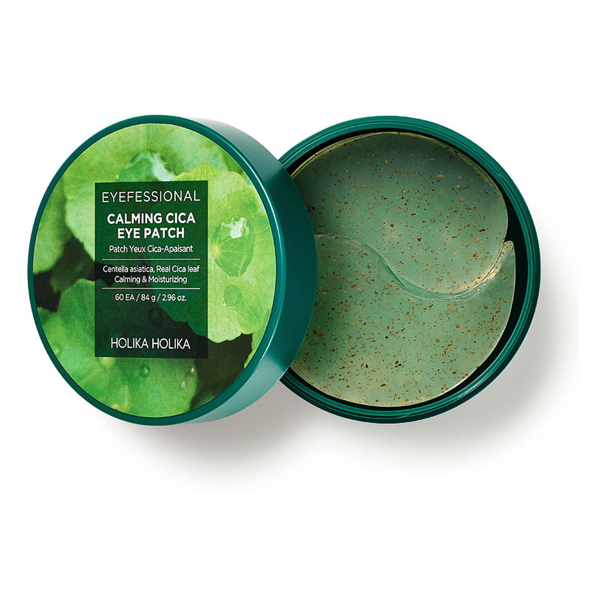 Holika Holika Eyefessional Calming Cica Eye Patch hydrożelowe płatki pod oczy z ekstraktem z wąkrotki azjatyckiej 60szt 84g
