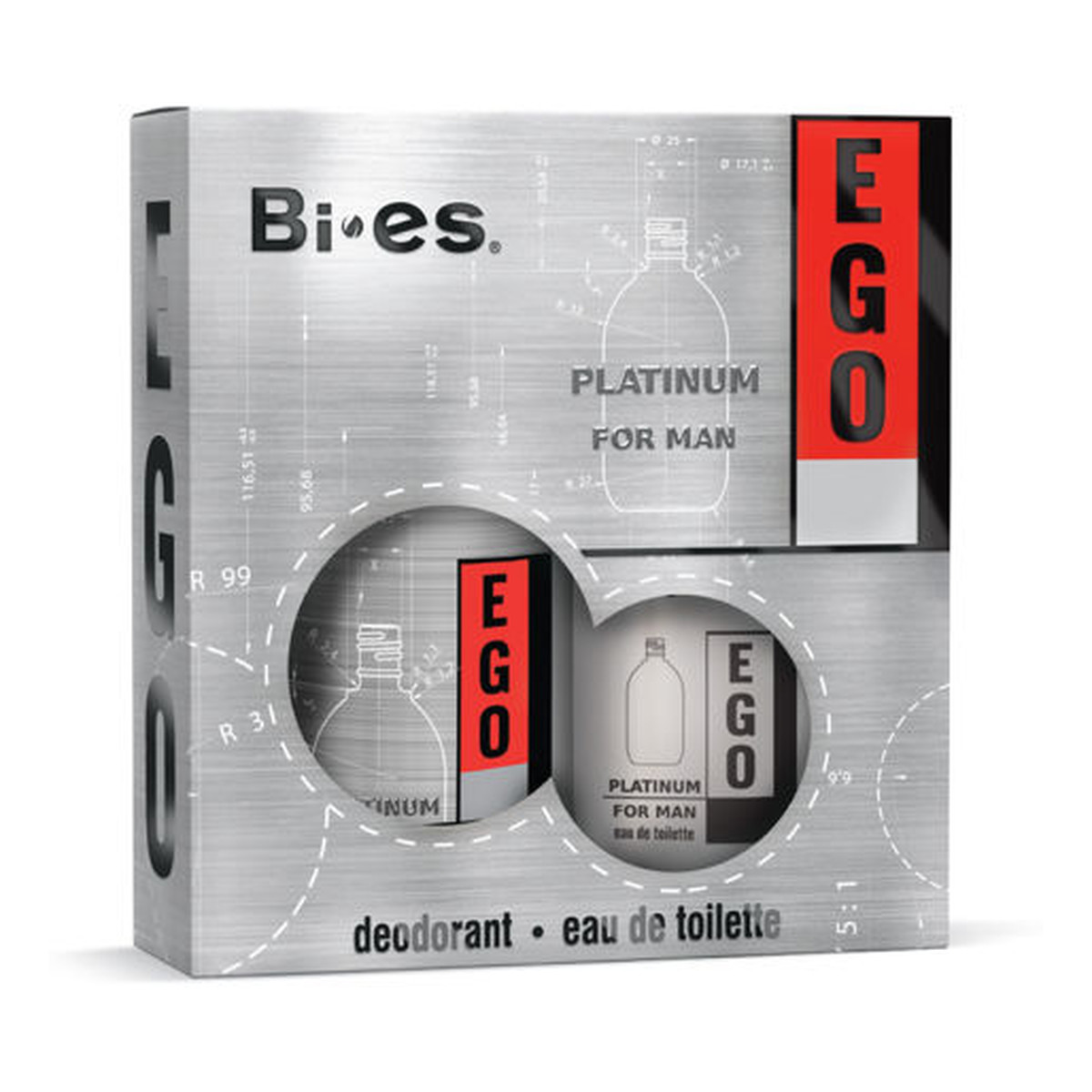 Bi-es Ego Platinum Komplet woda toaletowa + deo spray