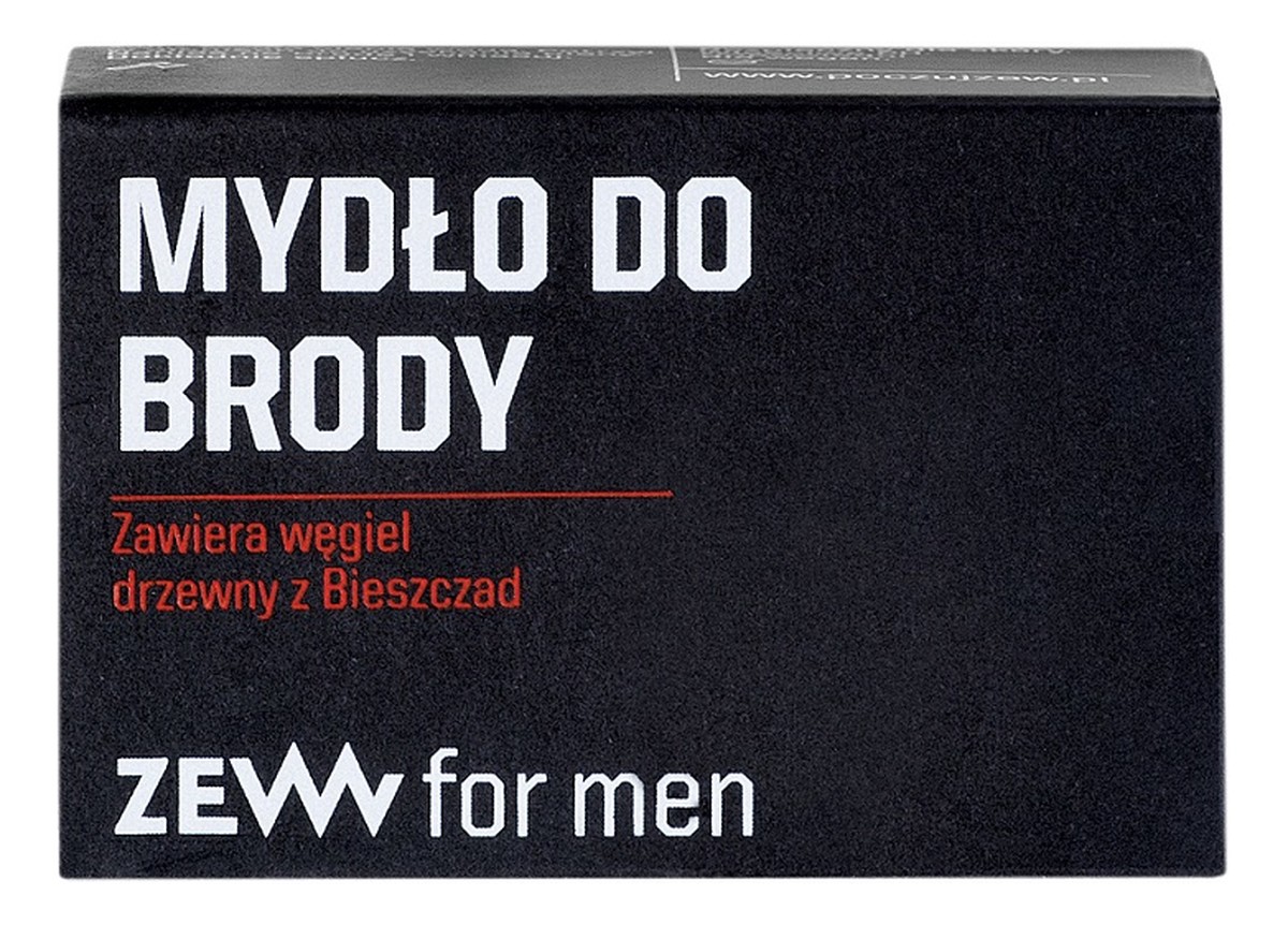 Mydło do brody dla mężczyzn zawiera Węgiel drzewny z Bieszczad