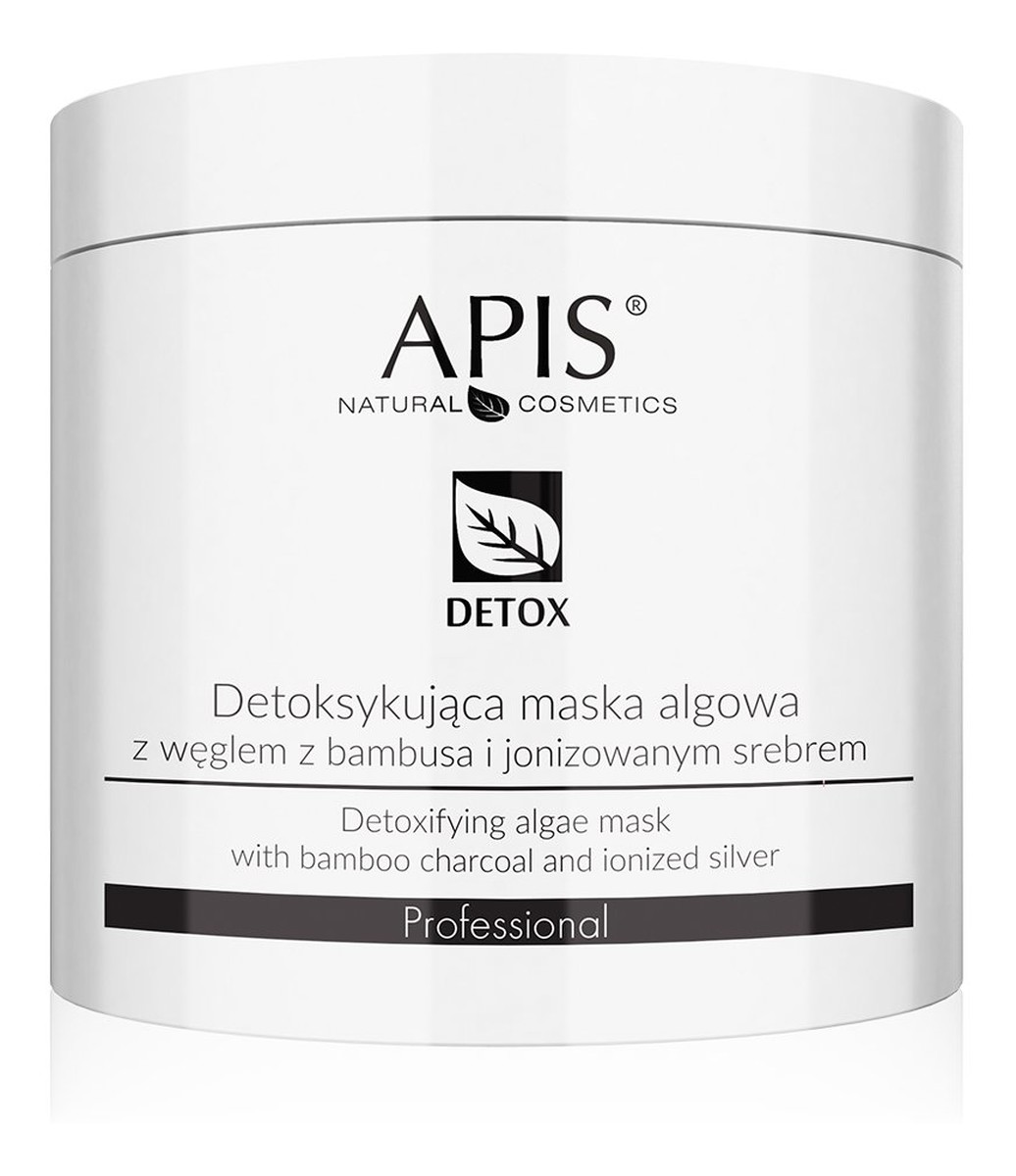 Maska algowa detoksykująca do twarzy z węglem z bambusa i jonizowanym srebrem