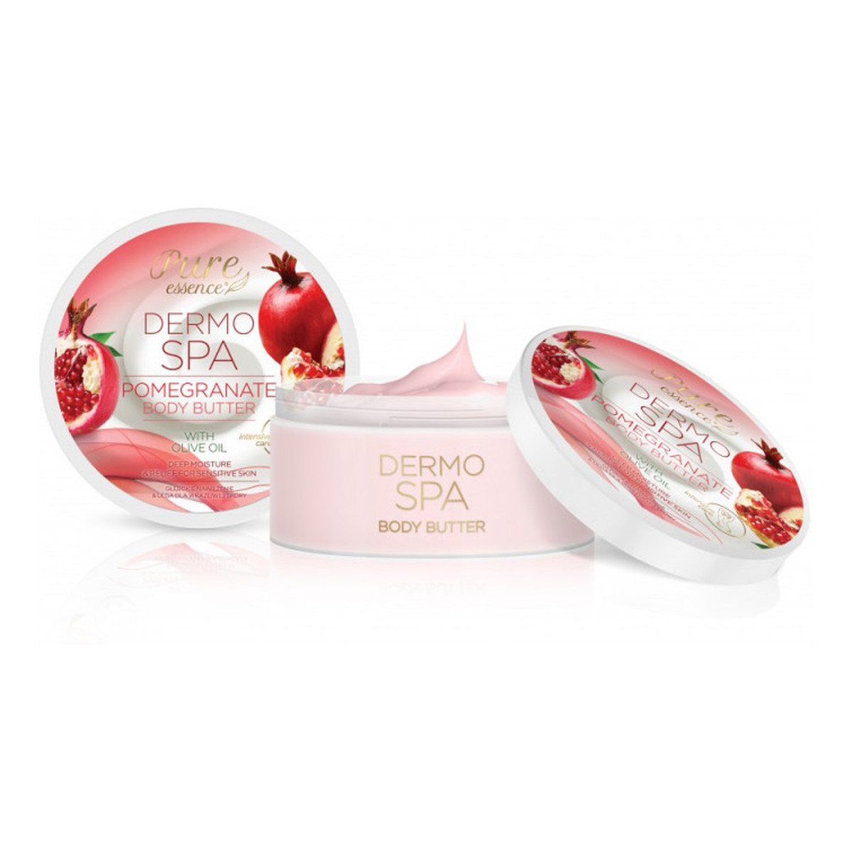 Pure Essence Masło do ciała DERMO SPA GRANAT-O ZAPACHU GRANATU Z OLEJEM Z OLIWEK 200ml