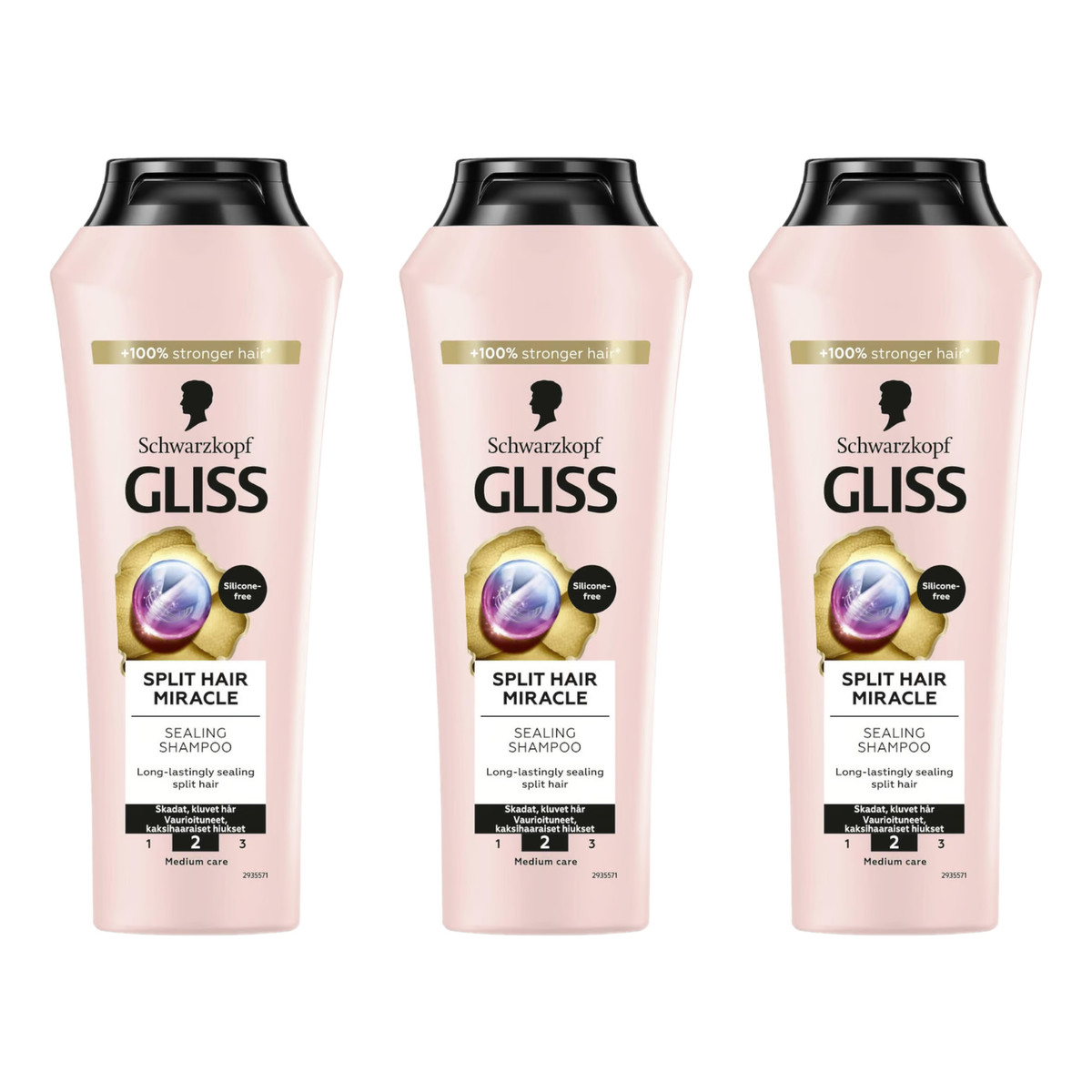 Gliss Split Hair Miracle Szampon do włosów 3x400ml