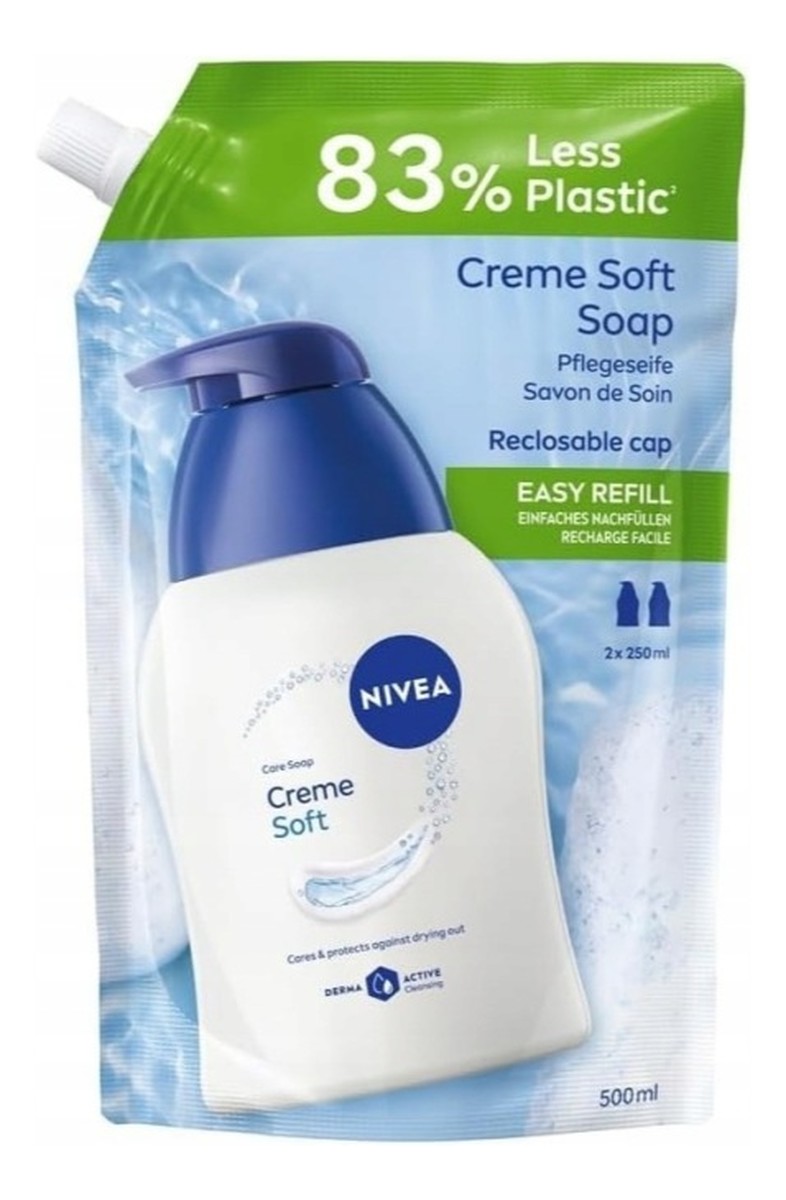 Mydło w płynie z mleczkiem migdałowym creme soft-zapas