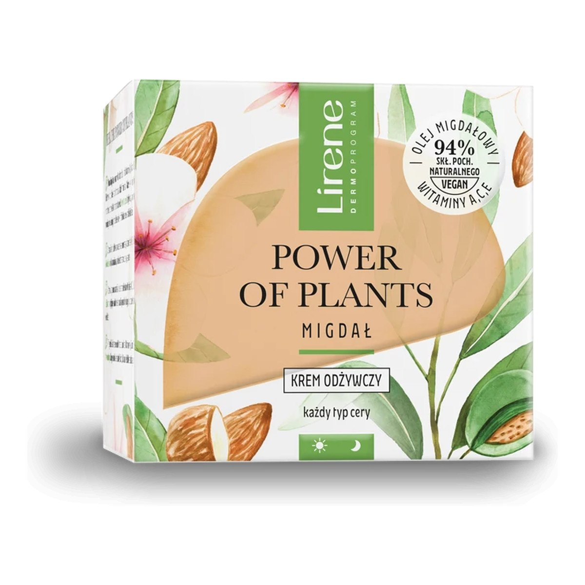 Lirene Power of Plants Krem odżywczy Migdał 50ml