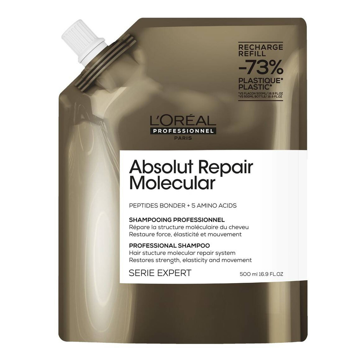 Loreal Absolut Repair Molecular Szampon Wzmacniający Strukturę Włosów refill 500ml