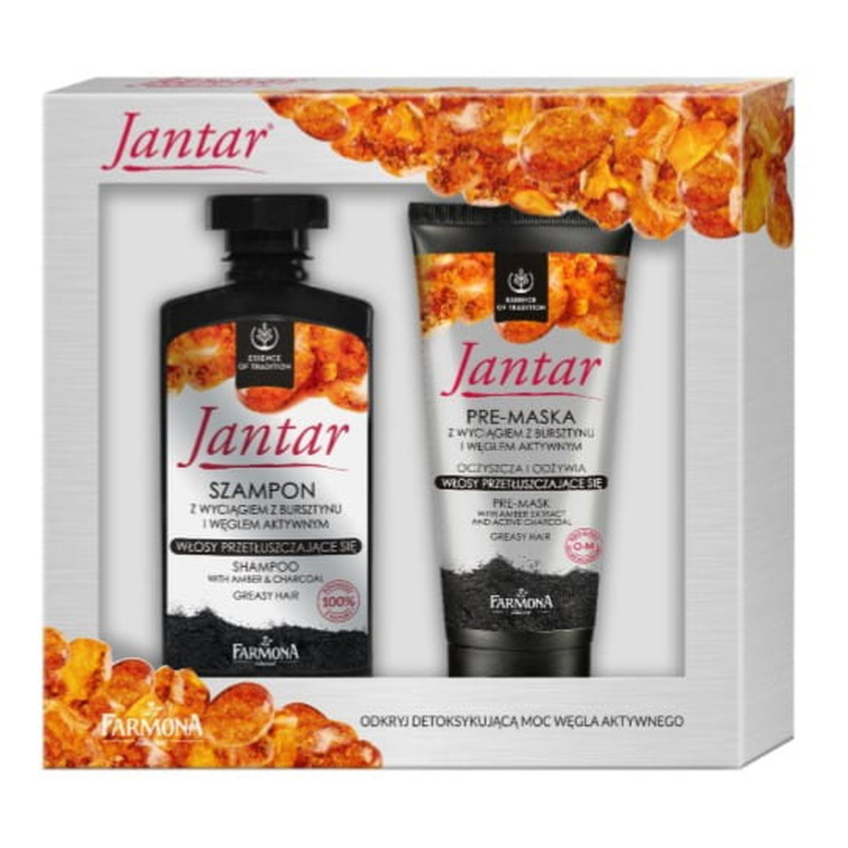 Farmona Jantar Zestaw prezentowy (szampon do włosów 330ml + Pre-maska do włosów 200g)